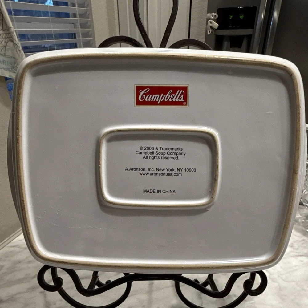 Prego Traditional Lasagna Ceramic Baking Dish 12x8x3 Campbell's 2006 Vintage